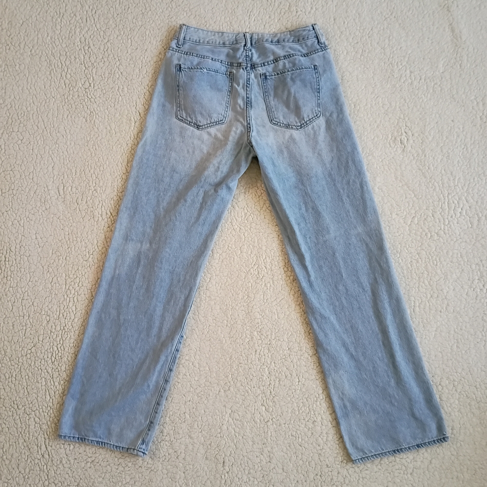 S.O.N.G Carpenter Style Wide Leg Baggy Light Blue Jeans - Picture 4 of 6